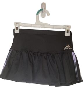 Adidas Black Tennis Skort with Purple Accent